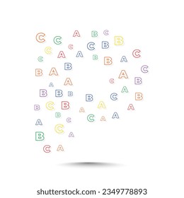 Alphabet logo design template with abc letters
