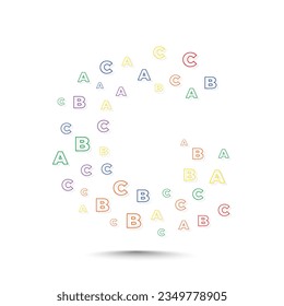 Alphabet logo design template with abc letters