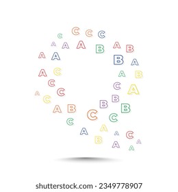 Alphabet logo design template with abc letters