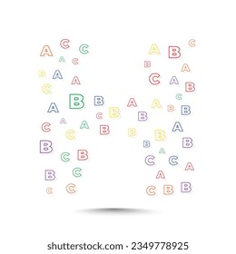 Alphabet logo design template with abc letters
