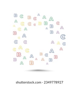 Alphabet logo design template with abc letters