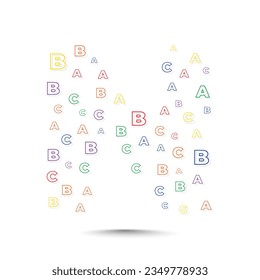 Alphabet logo design template with abc letters