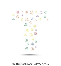 Alphabet logo design template with abc letters