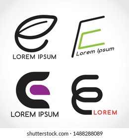 Alphabet Logo Design Template isolated on white background : Vector Illustration
