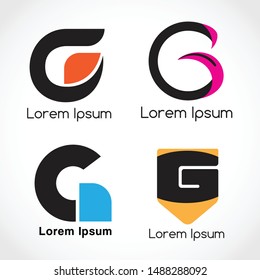 Alphabet Logo Design Template isolated on white background : Vector Illustration