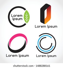 Alphabet Logo Design Template isolated on white background : Vector Illustration