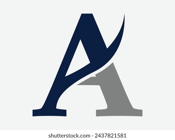 Alphabet logo diseño logo simple font logo Un logo font noticias finanzas negocios