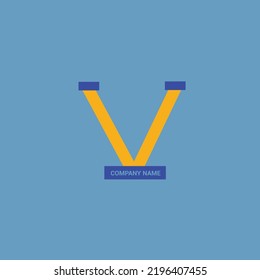 Alphabet Logo Design for V can be used commercially