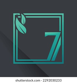 Alphabet logo design vector with nature style