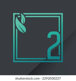 Vector de diseño de logotipo de alfabeto con estilo natural