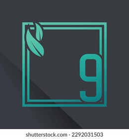 Alphabet logo design vector with nature style
