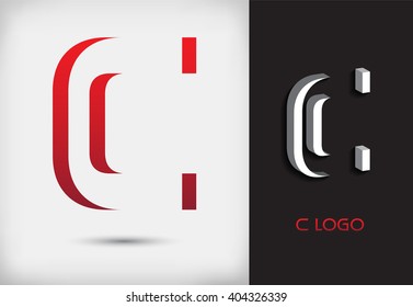 Alphabet logo design.Letter C logo.Vector logotype.