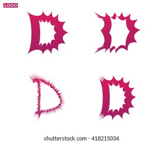 Alphabet logo design.Letter D logo.