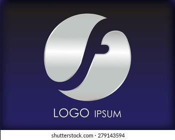Alphabet logo design.Letter F logo.Abstract vector template.