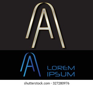 Alphabet logo design.Letter A logo.Abstract vector template.