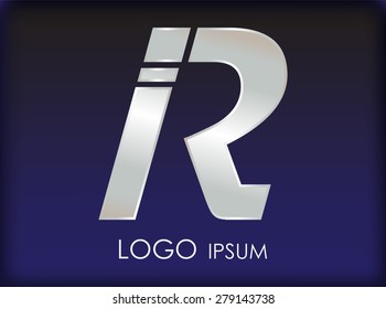 Alphabet logo design.Letter R logo.Abstract vector template.