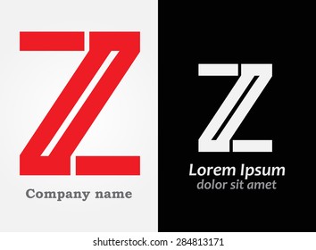 Alphabet logo design.Letter Z logo.Abstract vector template.