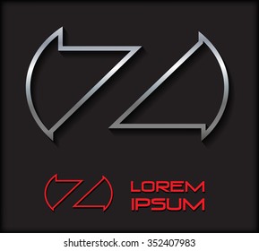 Alphabet logo design.Letter Z logo.Vector illustration.
