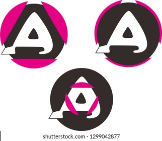 Alphabet A logo icon and plane logo icon vector for private company or other