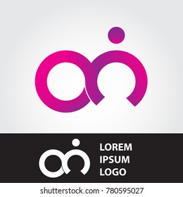Alphabet Logo. Alphabet Letter Design Vector with People Red Color.