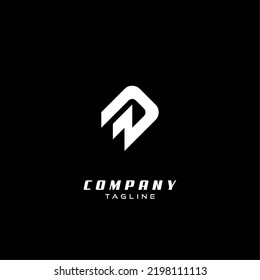 letra del logotipo del alfabeto Diseño monograma FD simple lujo y moderno