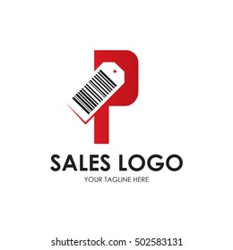 Alphabet logo in sales style
