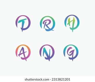 Alphabet logo. Simple collection alphabet logo set