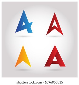 A & Alphabet Logo. Symbol & Icon Template.