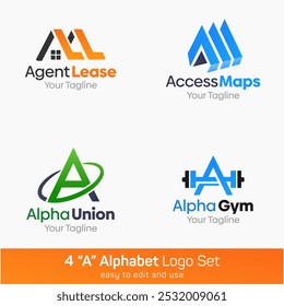 Conjunto De Modelos De Logotipo De Alfabeto. Bom para negócios, agência, comunidade e organização