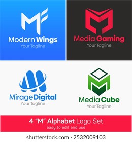 Conjunto De Modelos De Logotipo De Alfabeto. Bom para negócios, agência, comunidade e organização