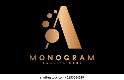 Alphabet-A-Logo, abstrakte Text-Design-Vorlage für ein Monogramm-Vektorlogo