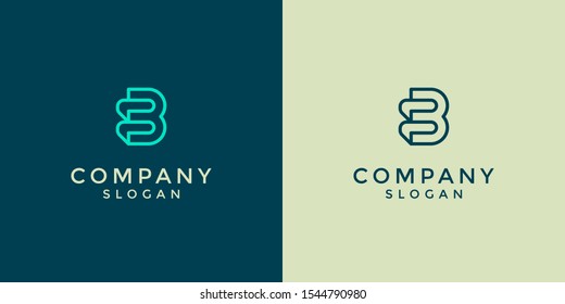 alphabet logo that combines 2 letters into one logo / symbol that is unique and original. consists of letters B and F. editable and easy to custom