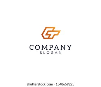 alphabet logo that combines 2 letters into one logo / symbol that is unique and original. consists of letters C and T. editable and easy to custom