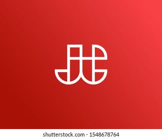 alphabet logo that combines 2 letters into one logo or symbol that is unique and original. consists of letters j and c. editable and easy to custom