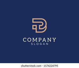 alphabet logo that combines 2 letters into one logo / symbol that is unique and original. consists of letters D and B. editable and easy to custom
