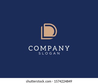 alphabet logo that combines 2 letters into one logo / symbol that is unique and original. consists of letters D and L. editable and easy to custom