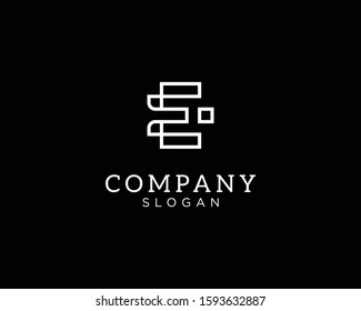 alphabet logo that combines 2 letters into one logo / symbol that is unique and original. consists of letters E and I. editable and easy to custom