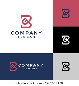 alphabet logo that combines 2 letters into one logo or symbol that is unique and original. consists of letters B and G. editable and easy to custom