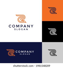 alphabet logo that combines 2 letters into one logo or symbol that is unique and original. consists of letters R and G. editable and easy to custom