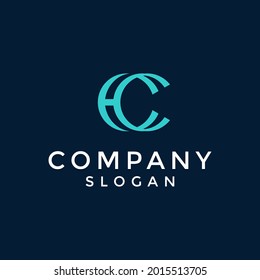 alphabet logo that combines 2 letters into one logo or symbol that is unique and original. consists of letters H and C. editable and easy to custom