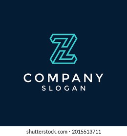 alphabet logo that combines 2 letters into one logo or symbol that is unique and original. consists of letters H and Z. editable and easy to custom