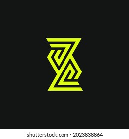 logotipo del alfabeto que combina 2 letras en un logotipo o símbolo único y original. consta de las letras J y Z. editable y fácil de personalizar