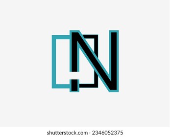 alphabet logo that combines 2 letters into one logo symbol that is unique and original. consists of letters O and N. editable and easy to custom
