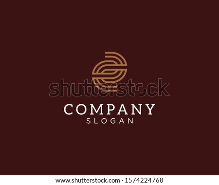alphabet logo that combines 2 letters into one logo / symbol that is unique and original. consists of letters D and C. editable and easy to custom