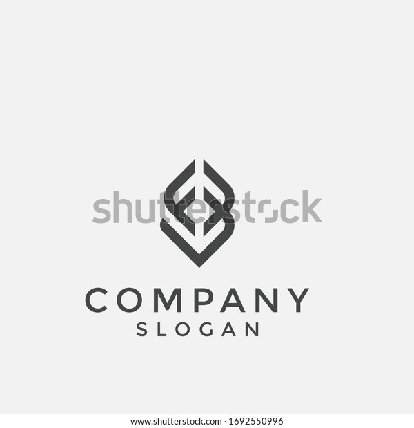 Alphabet Logo That Combines 2 Letters Stock Vector (Royalty Free ...