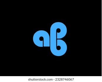 alphabet logo that consist of 2 letters into one logo which is uniqw. consists of letters a and B. Easy to edit and customize.