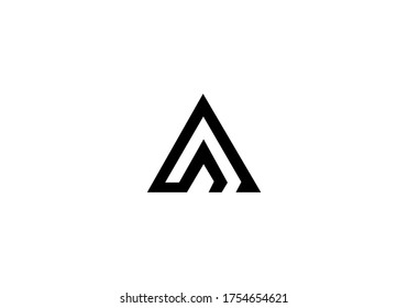 alphabet A logo vector design