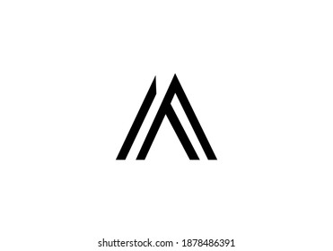 alphabet A logo vector design