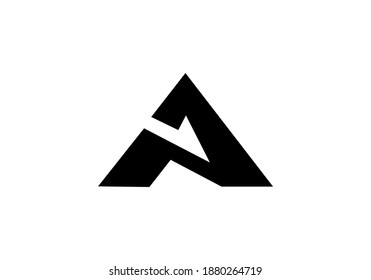 alphabet A logo vector design