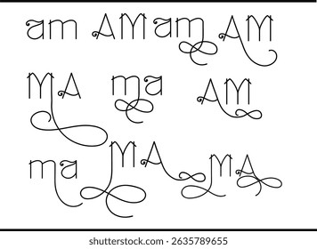 AM Alphabet Logo Vector – Interlocking A and M Monogram Design